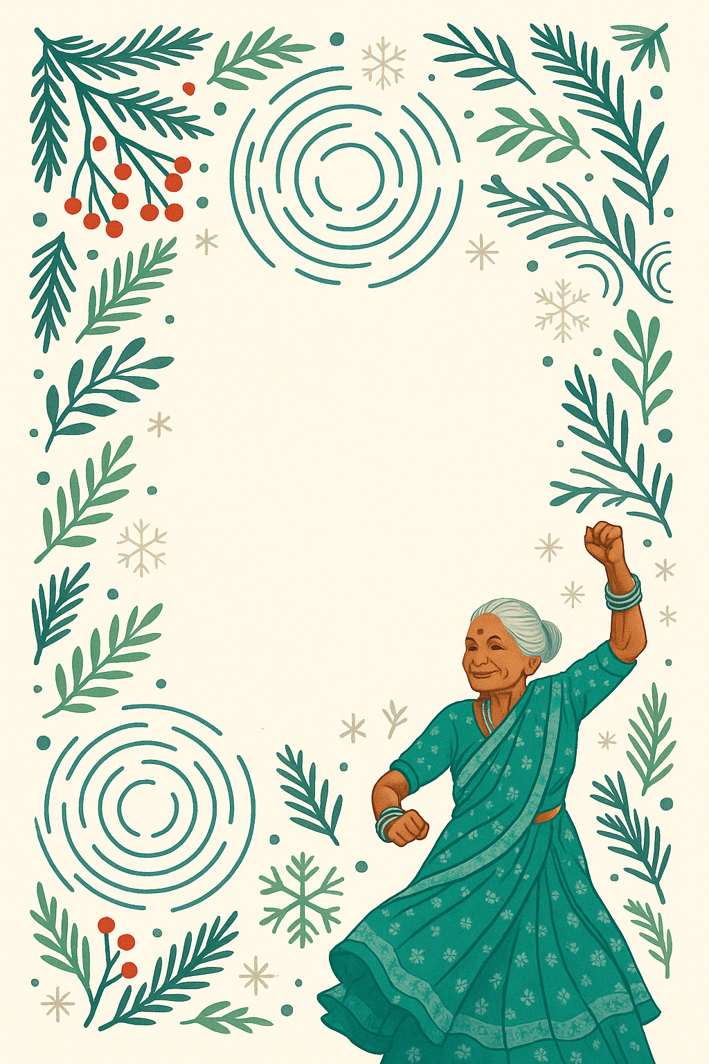 ISAJO printable holiday card – version 1